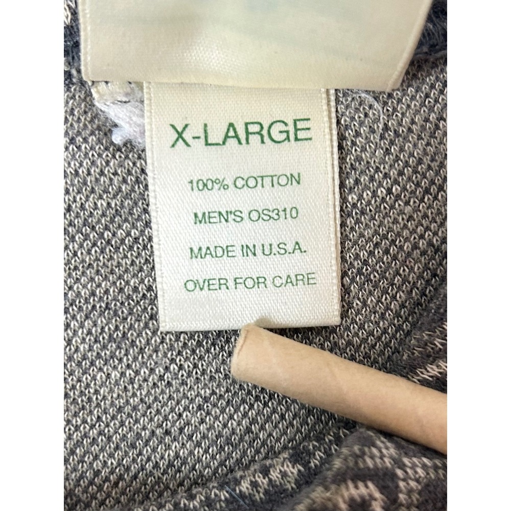 Vintage LL Bean Mens XL Mock Neck Fleece Sweater Fair Isle Nordic Cotton Ski USA - Picture 5 of 14